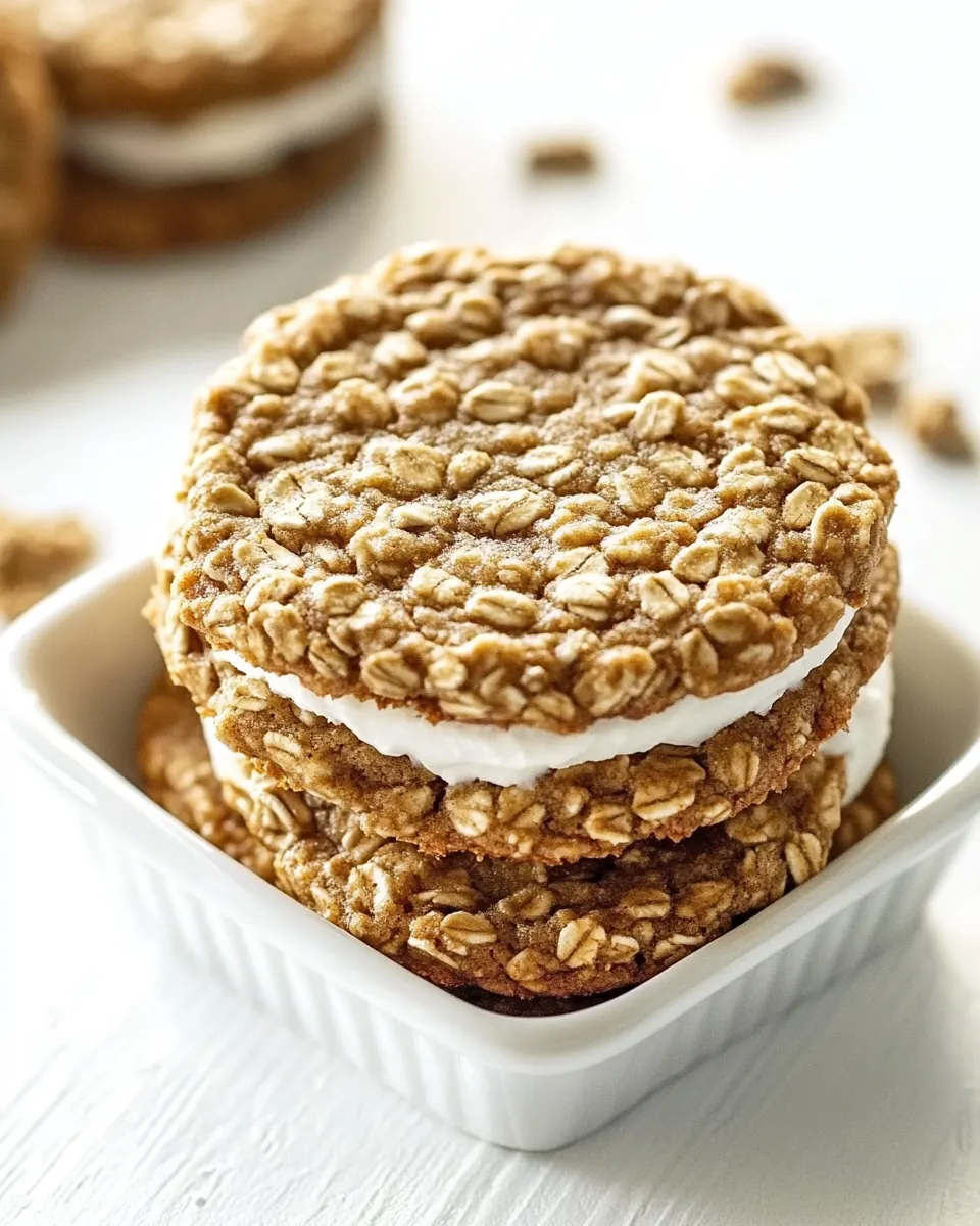 Gingerbread Oatmeal Sandwich Cookies