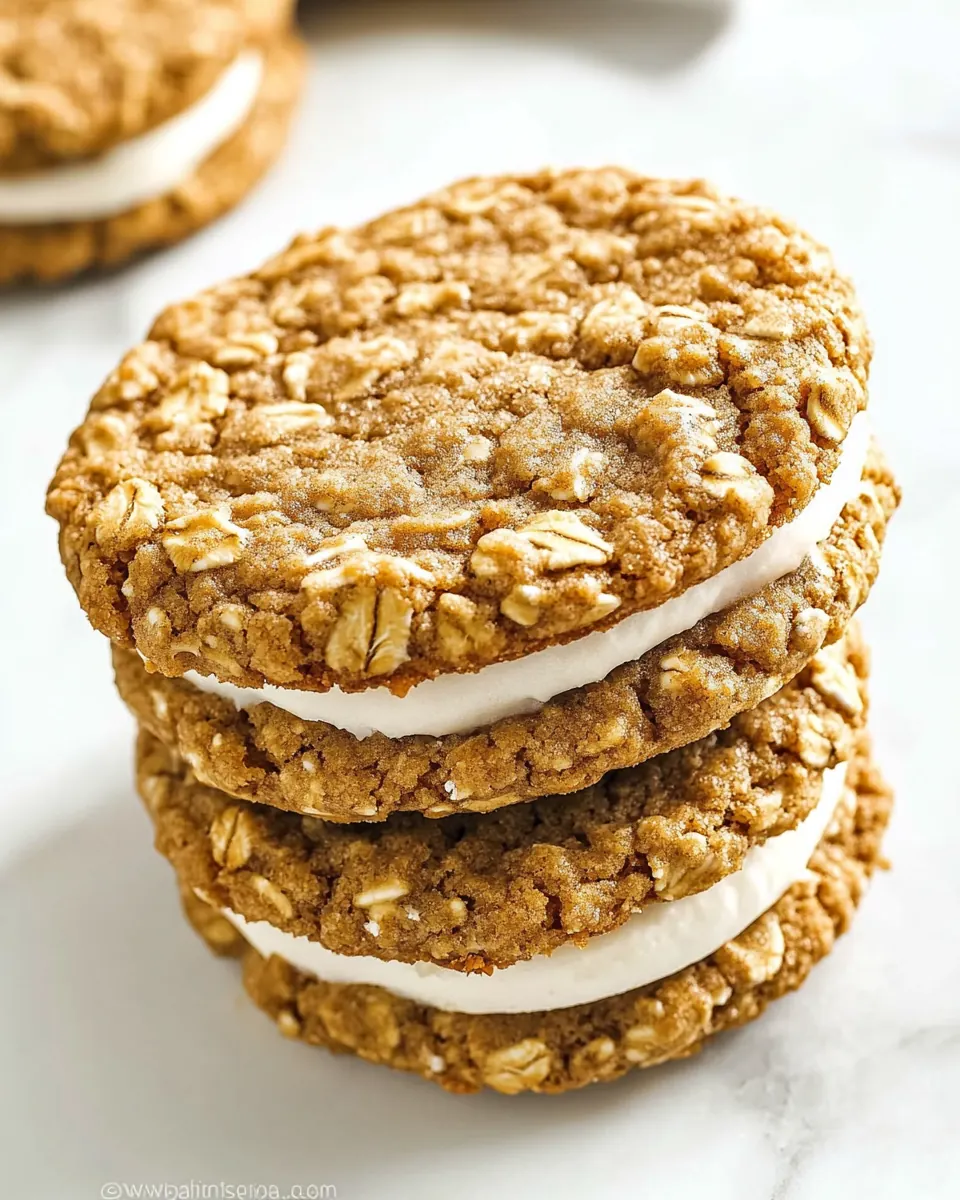 Gingerbread Oatmeal Sandwich Cookies