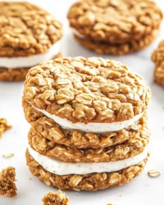 Gingerbread Oatmeal Sandwich Cookies