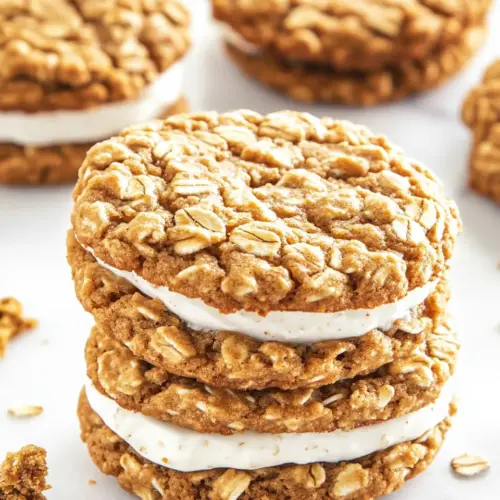 Gingerbread Oatmeal Sandwich Cookies