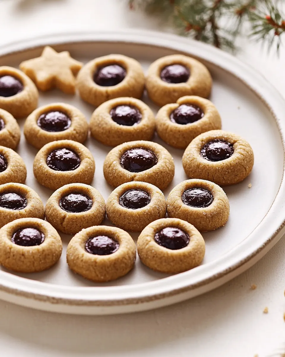 Gingerbread Thumbprint Cookies