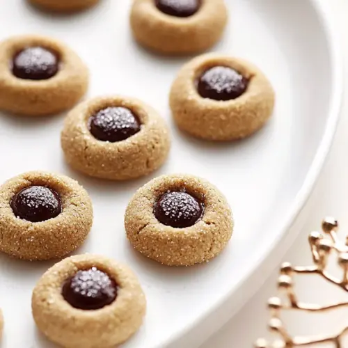 Gingerbread Thumbprint Cookies