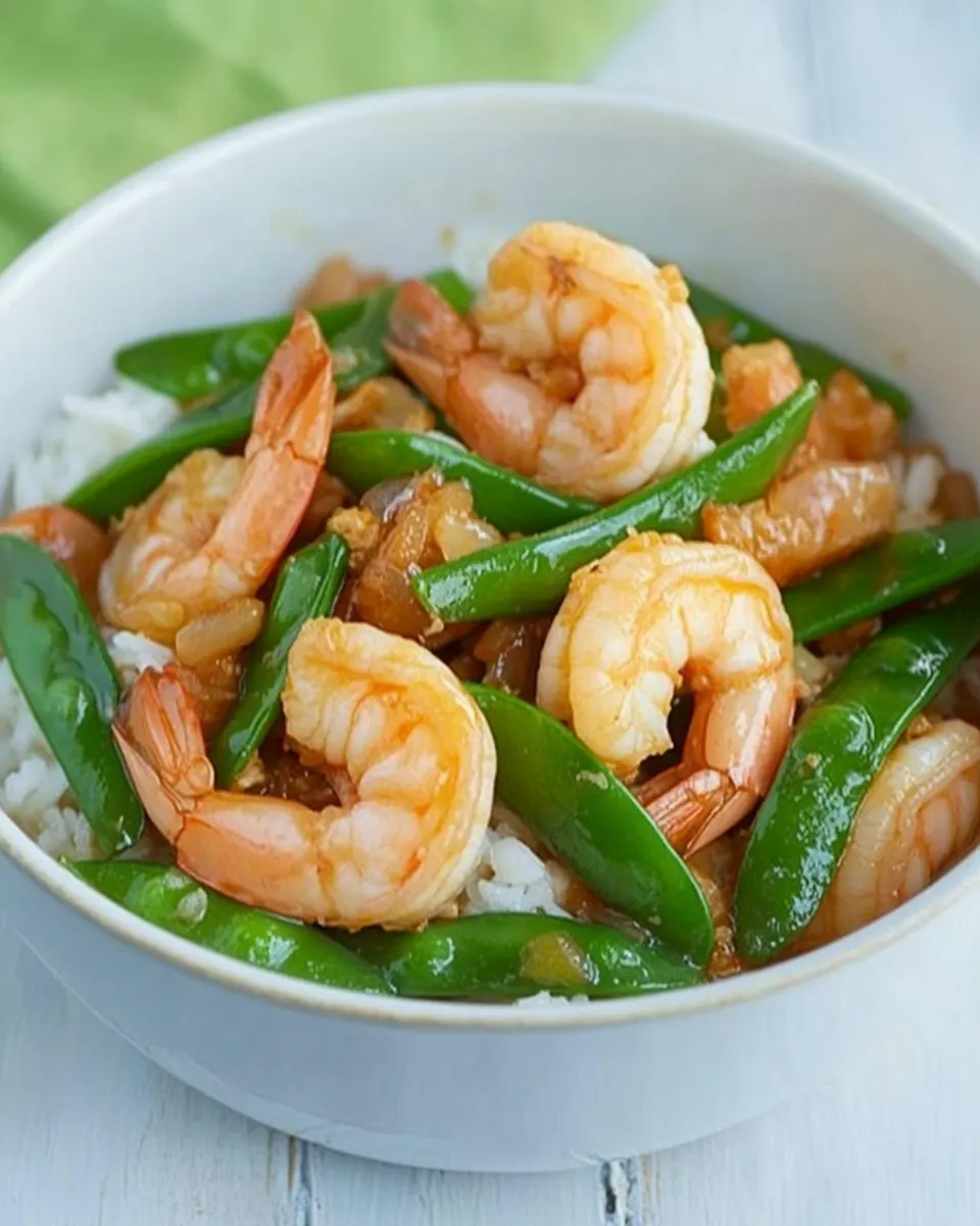 Gingered Stir Fry with Shrimp and Snow Peas