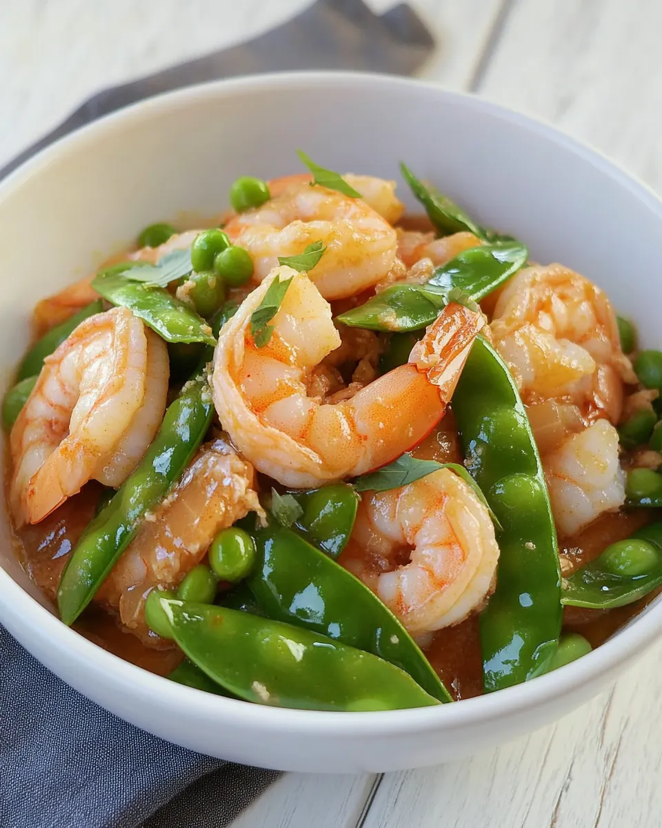 Gingered Stir Fry with Shrimp and Snow Peas
