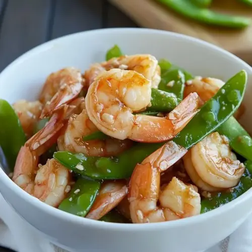 Gingered Stir Fry with Shrimp and Snow Peas