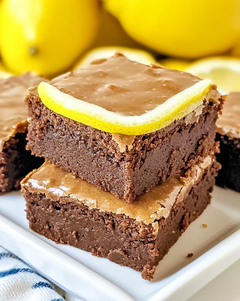 Glazed Lemon Brownies