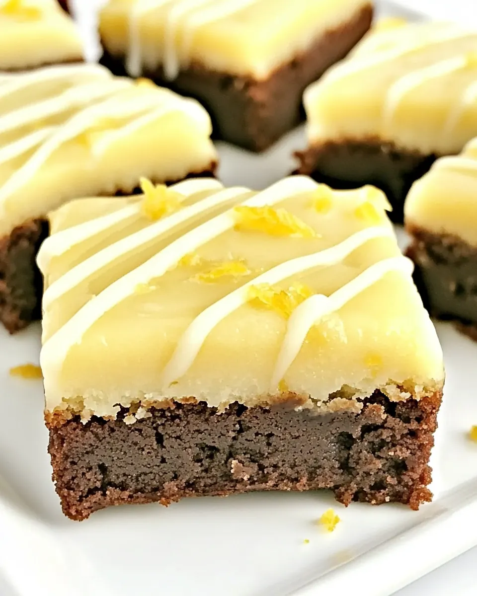 Glazed Lemon Brownies