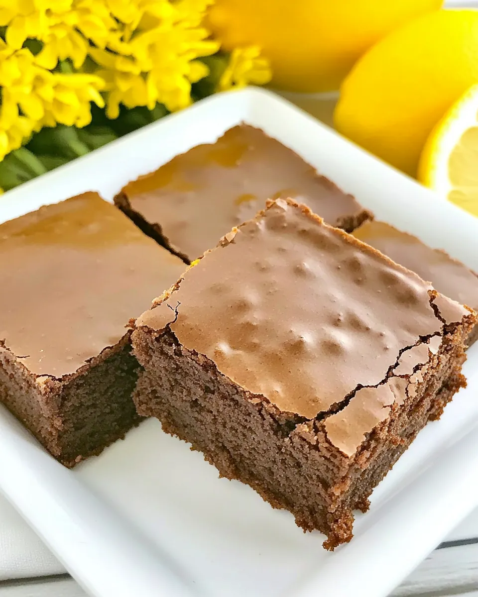 Glazed Lemon Brownies