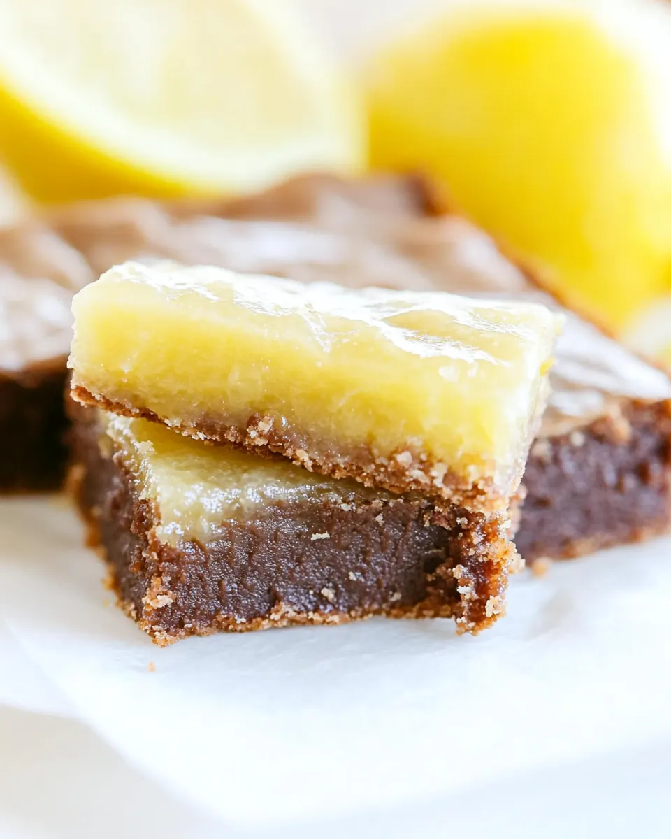 Glazed Lemon Brownies
