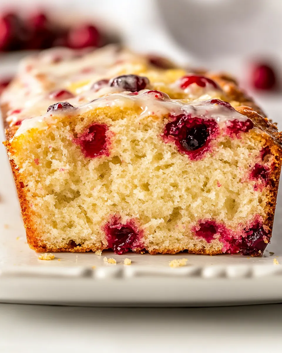 Glazed Lemon Cranberry Bread