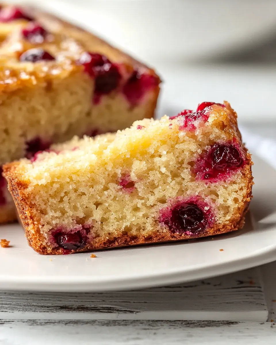 Glazed Lemon Cranberry Bread