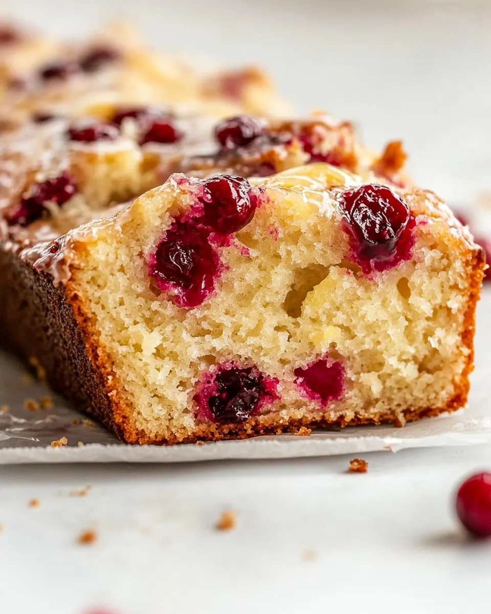 Glazed Lemon Cranberry Bread