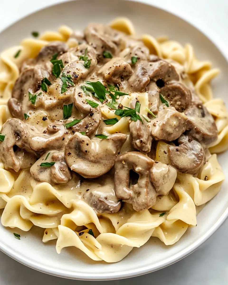 Gluten Free Beef Stroganoff