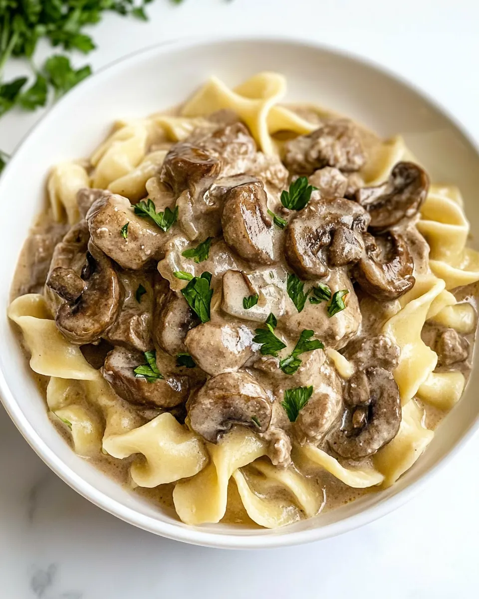 Gluten Free Beef Stroganoff
