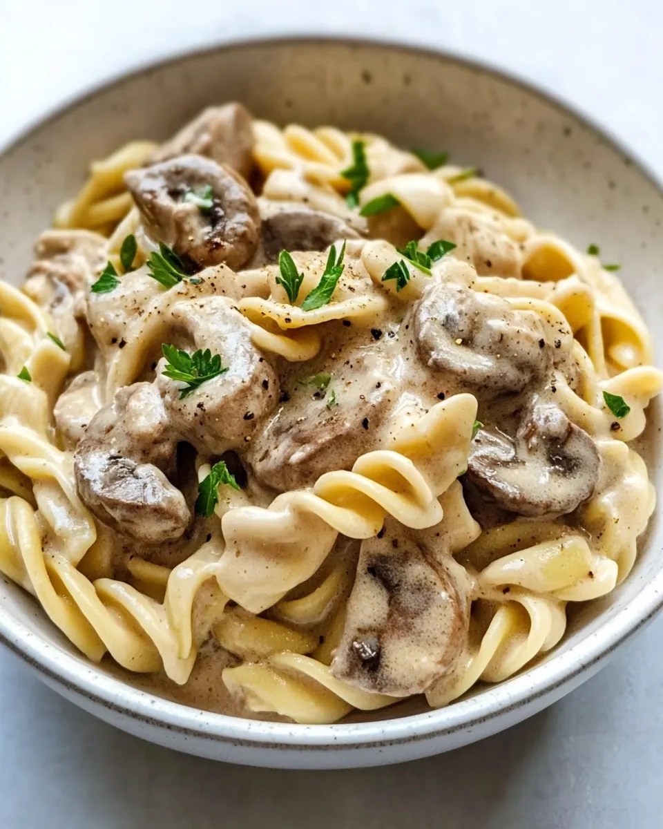 Gluten Free Beef Stroganoff