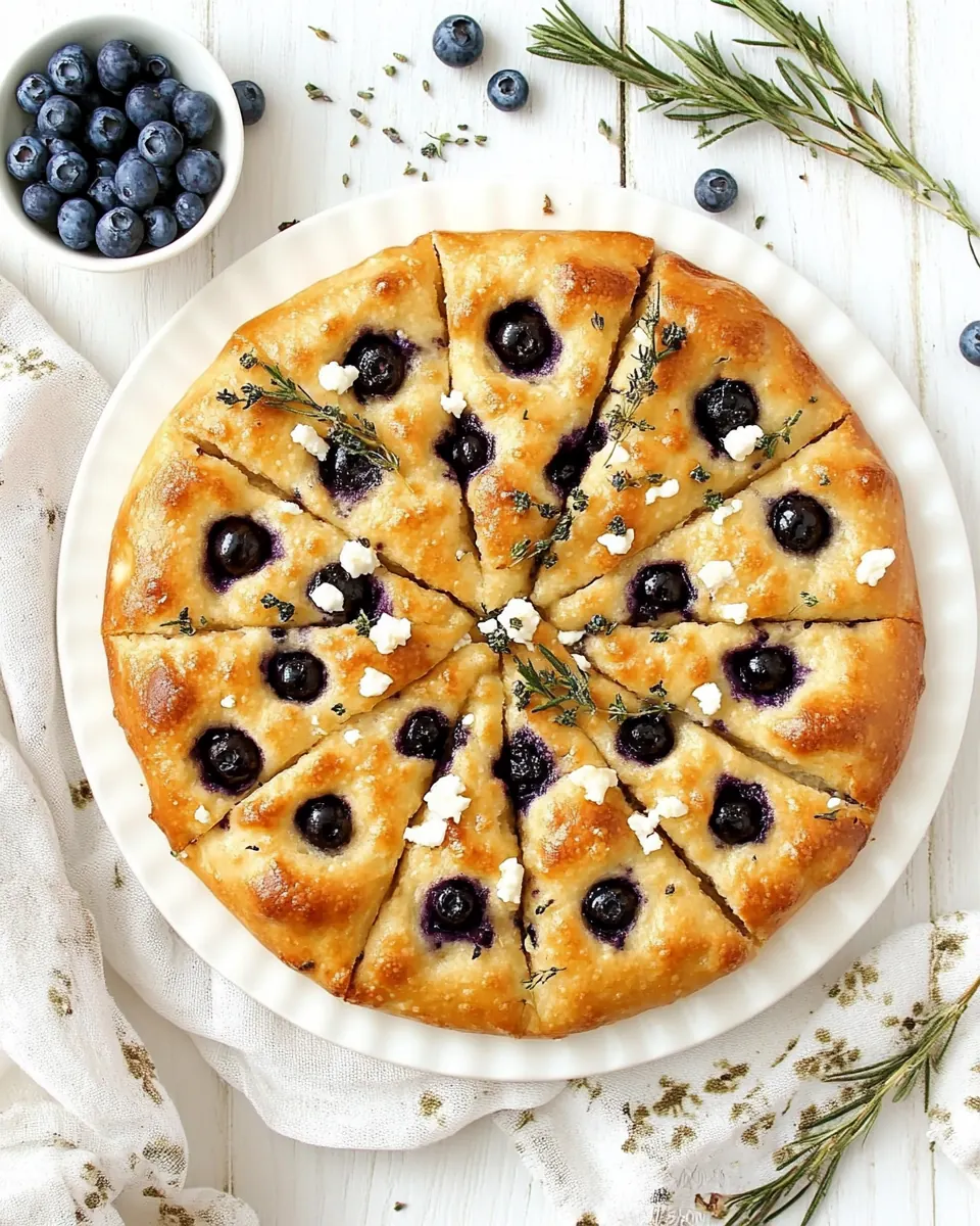 Gluten Free Blueberry Goat Cheese Focaccia