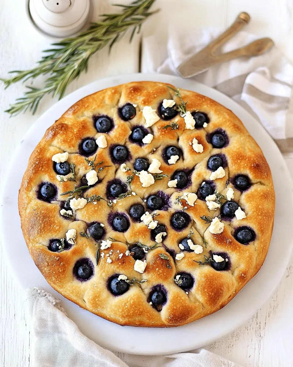 Gluten Free Blueberry Goat Cheese Focaccia