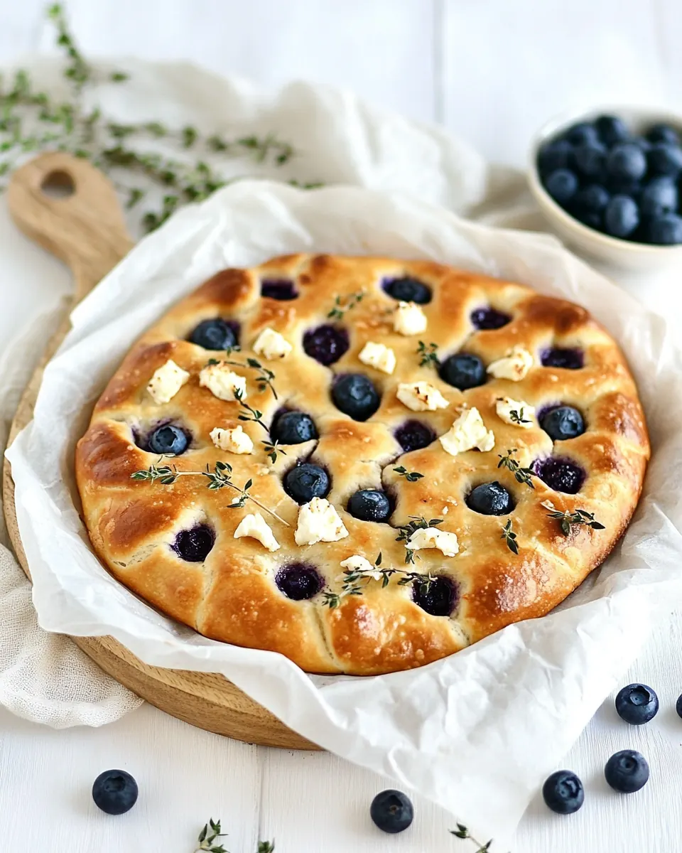 Gluten Free Blueberry Goat Cheese Focaccia