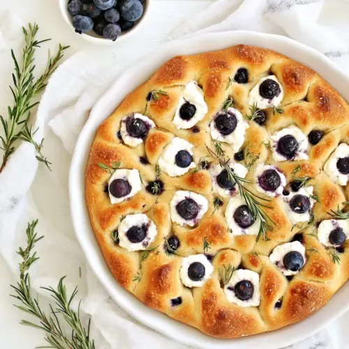 Gluten Free Blueberry Goat Cheese Focaccia