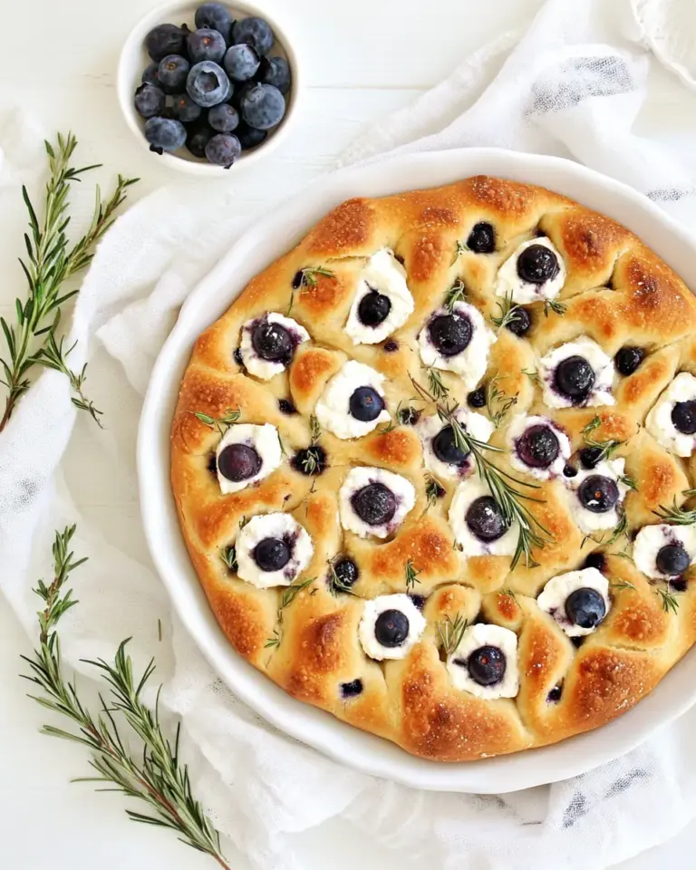 Gluten Free Blueberry Goat Cheese Focaccia