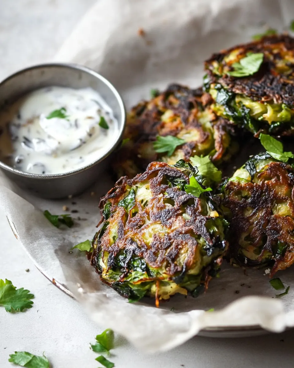 Gluten Free Brussels Sprout Latkes