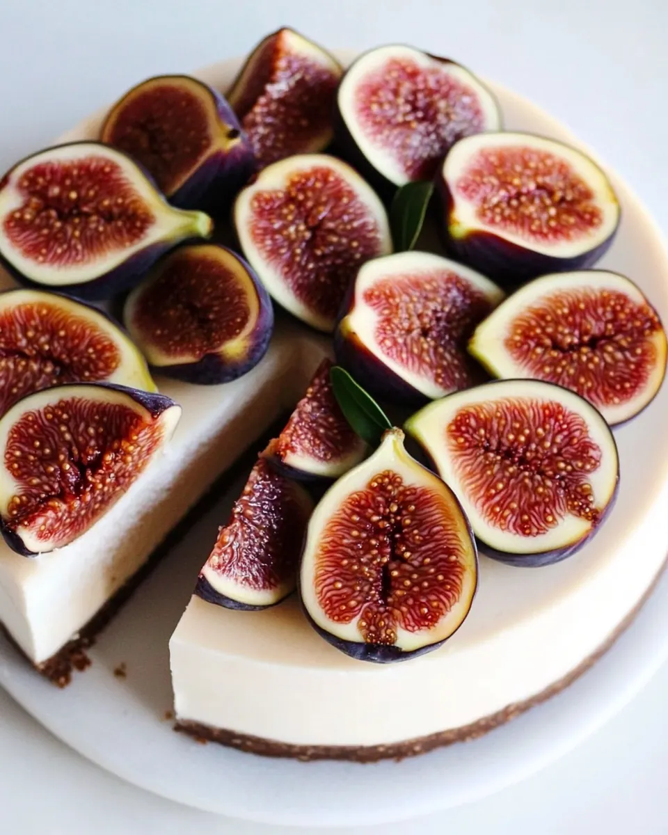 Gluten Free Cheesecake with Fresh Figs and Honey