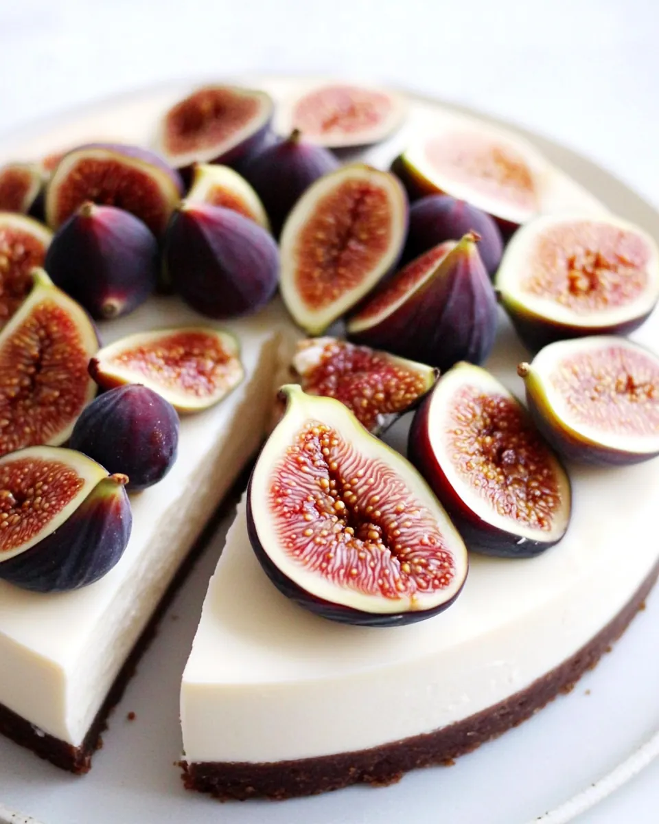 Gluten Free Cheesecake with Fresh Figs and Honey