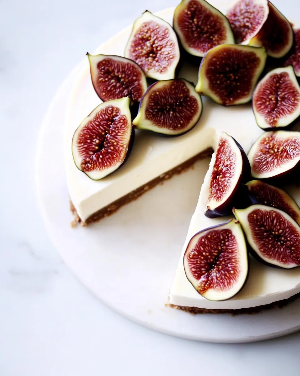 Gluten Free Cheesecake with Fresh Figs and Honey