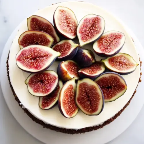 Gluten Free Cheesecake with Fresh Figs and Honey