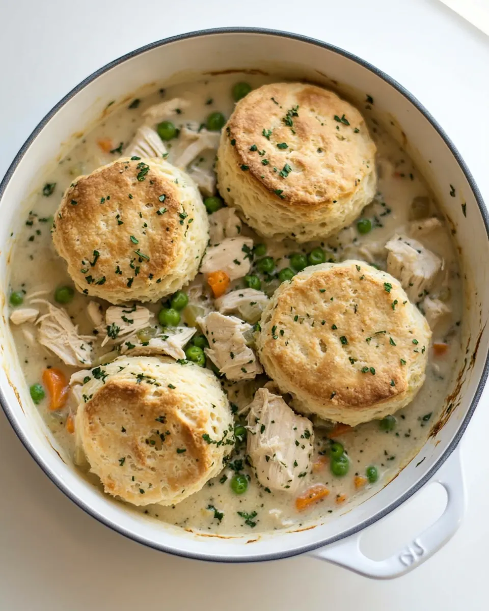 Gluten Free Chicken Pot Pie with Biscuits