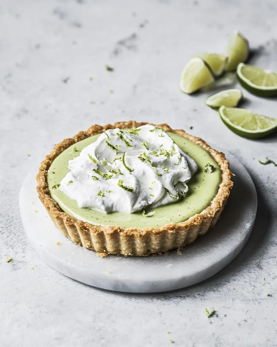 Gluten Free Key Lime Tart with Avocado Custard and Skyr Whip