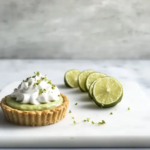 Gluten Free Key Lime Tart with Avocado Custard and Skyr Whip