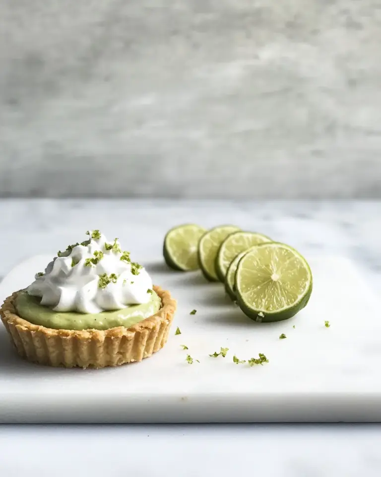 Gluten Free Key Lime Tart with Avocado Custard and Skyr Whip