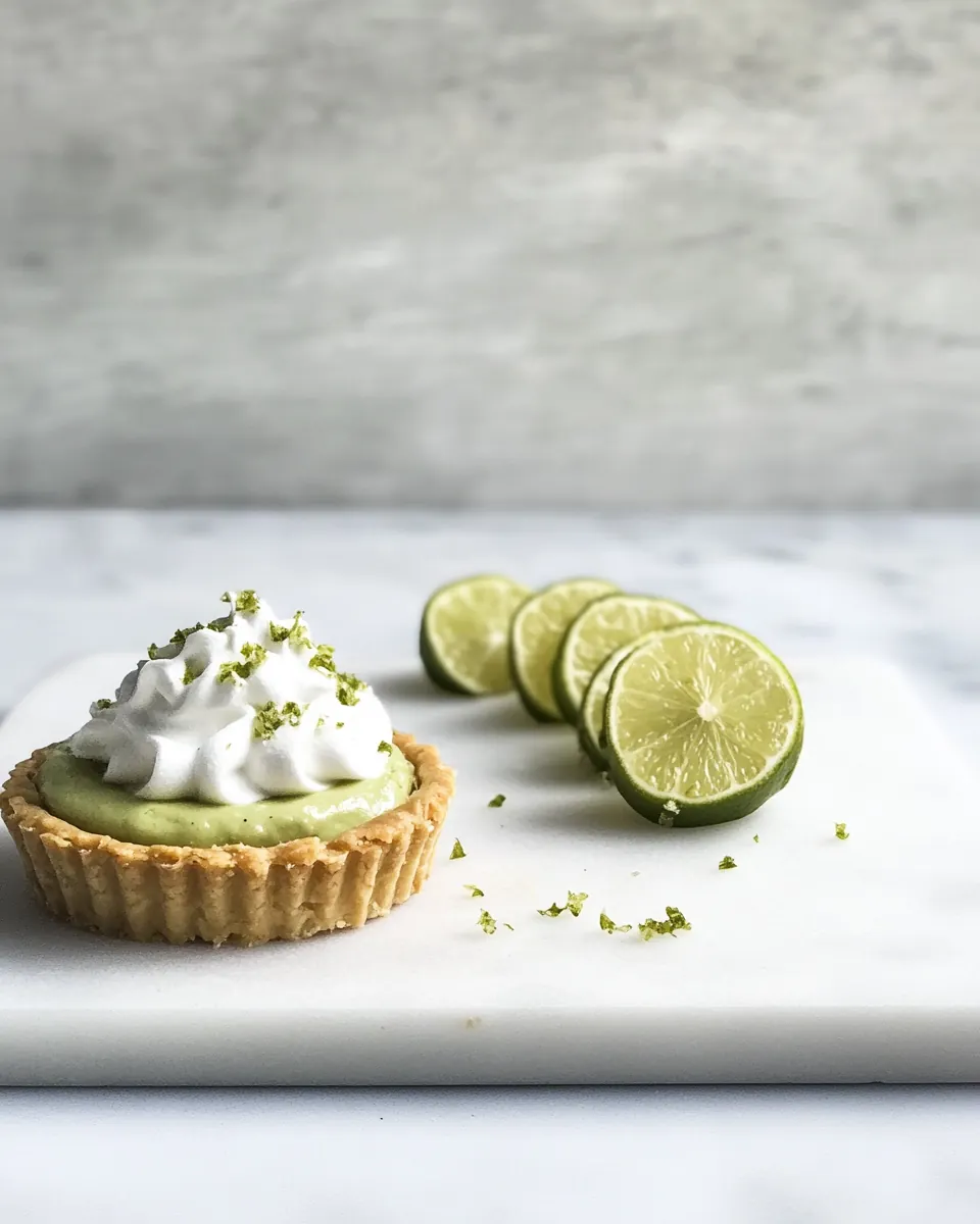 Gluten Free Key Lime Tart with Avocado Custard and Skyr Whip