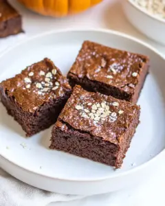 Gluten Free Rolled Oat Pumpkin Brownies