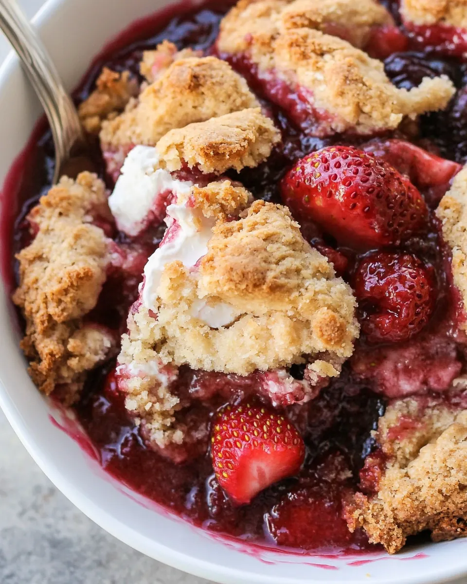 Gluten Free Strawberry Cobbler