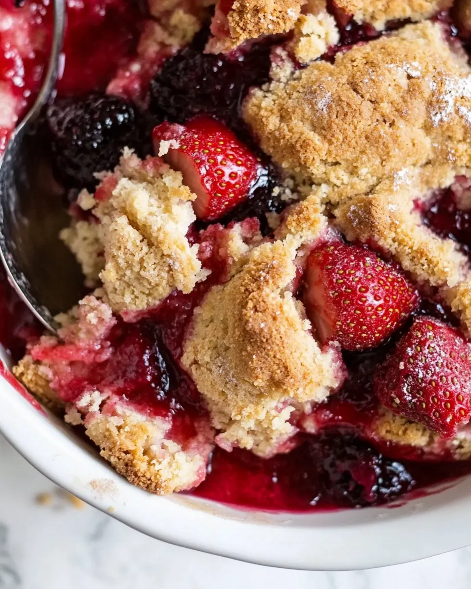 Gluten Free Strawberry Cobbler