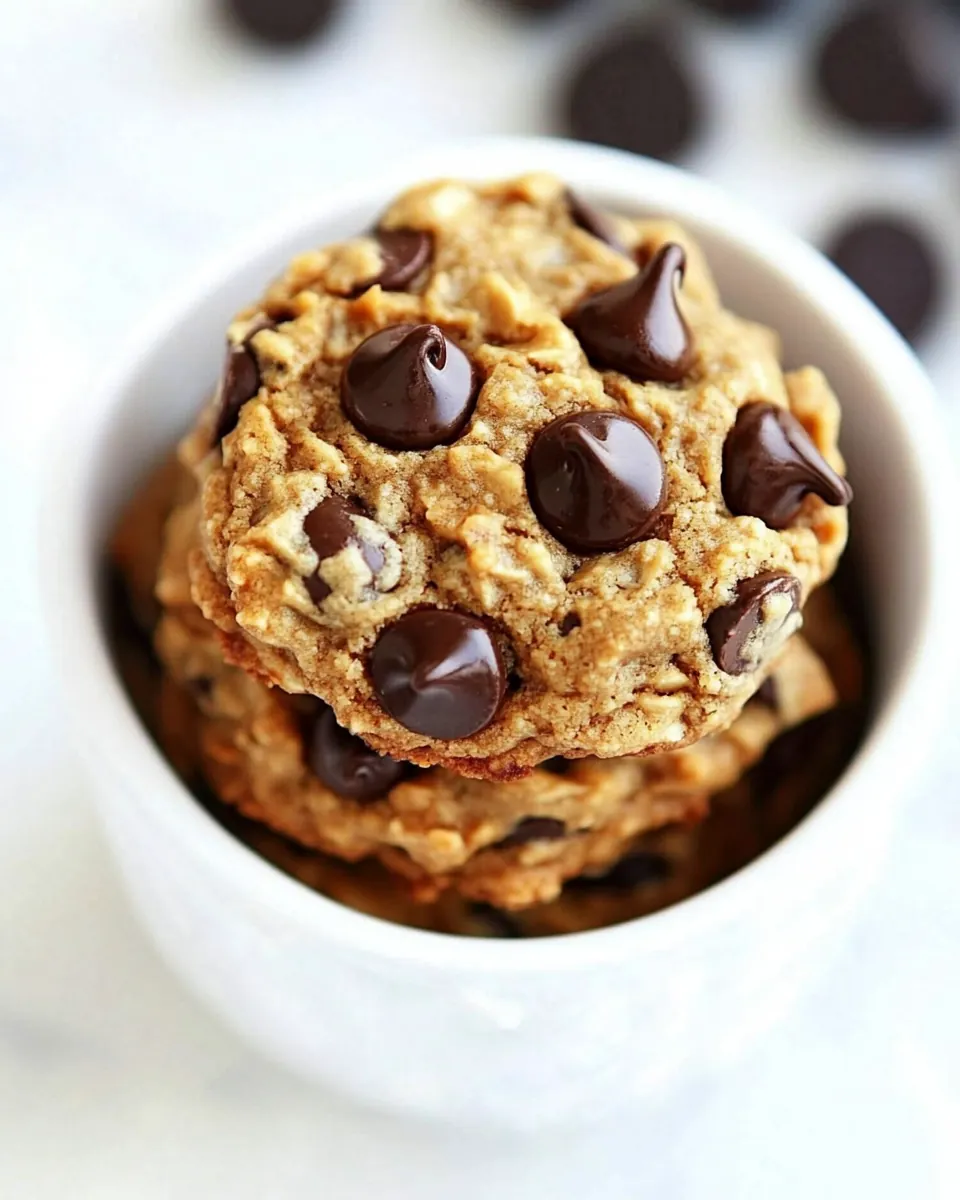 Gluten Free Vegan Banana Peanut Butter Chocolate Chip Cookies