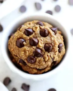 Gluten Free Vegan Banana Peanut Butter Chocolate Chip Cookies