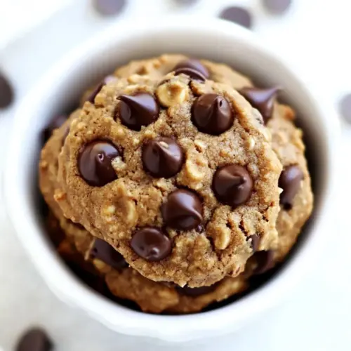 Gluten Free Vegan Banana Peanut Butter Chocolate Chip Cookies