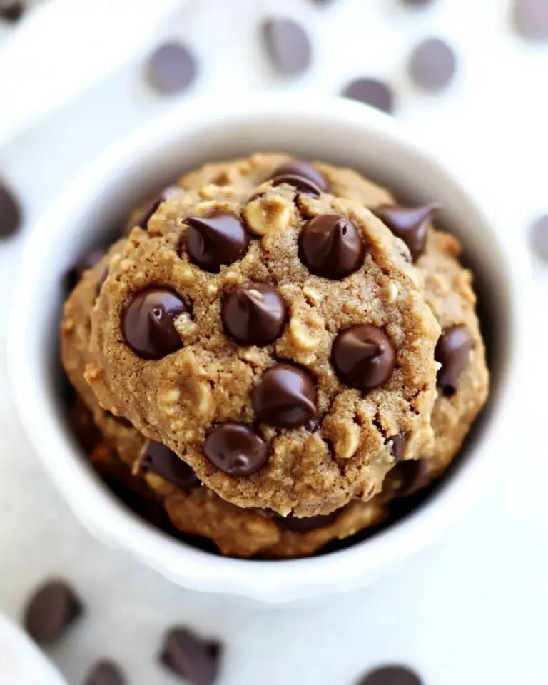 Gluten Free Vegan Banana Peanut Butter Chocolate Chip Cookies