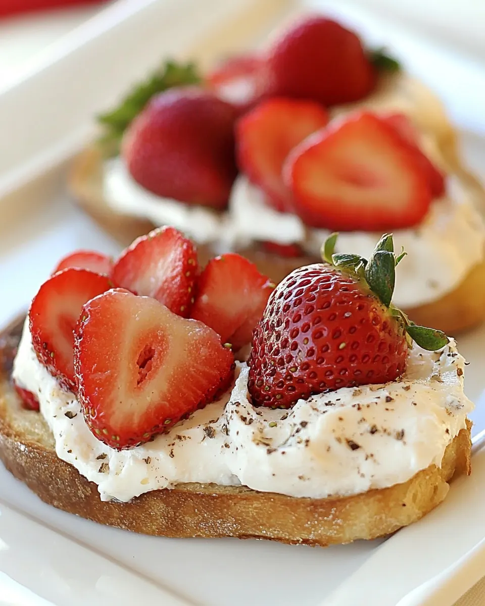 Goat Cheese and Strawberry Tartine