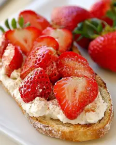 Goat Cheese and Strawberry Tartine