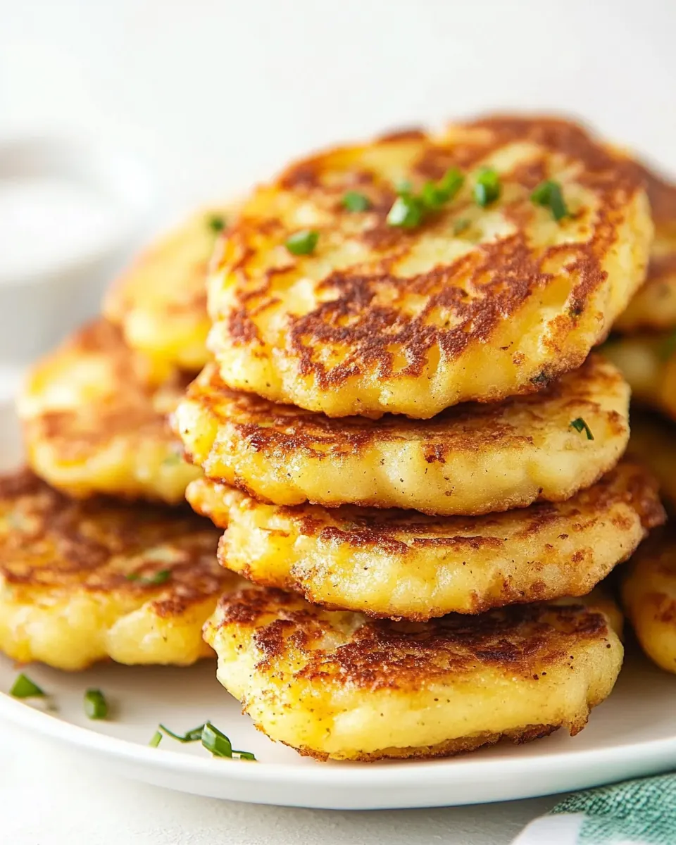 Golden Pan Fried Potato Cakes