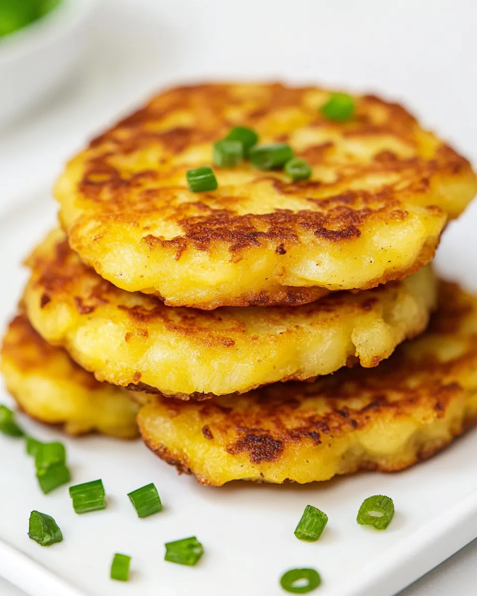 Golden Pan Fried Potato Cakes