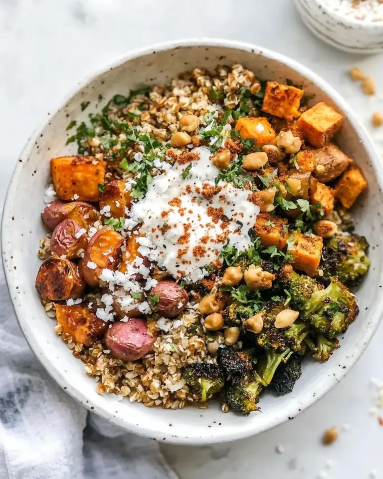 Grain Bowls with Maple Chipotle Brussels and Coconut Roasted Sweet Potatoes