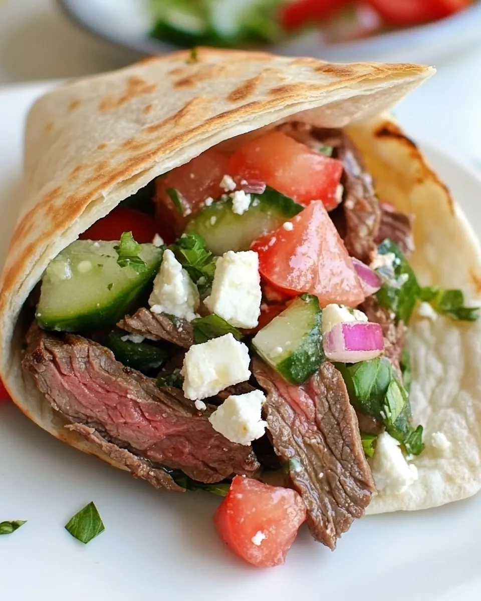 Greek Steak Salad Pita Pocket