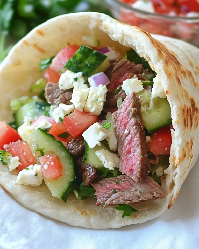 Greek Steak Salad Pita Pocket