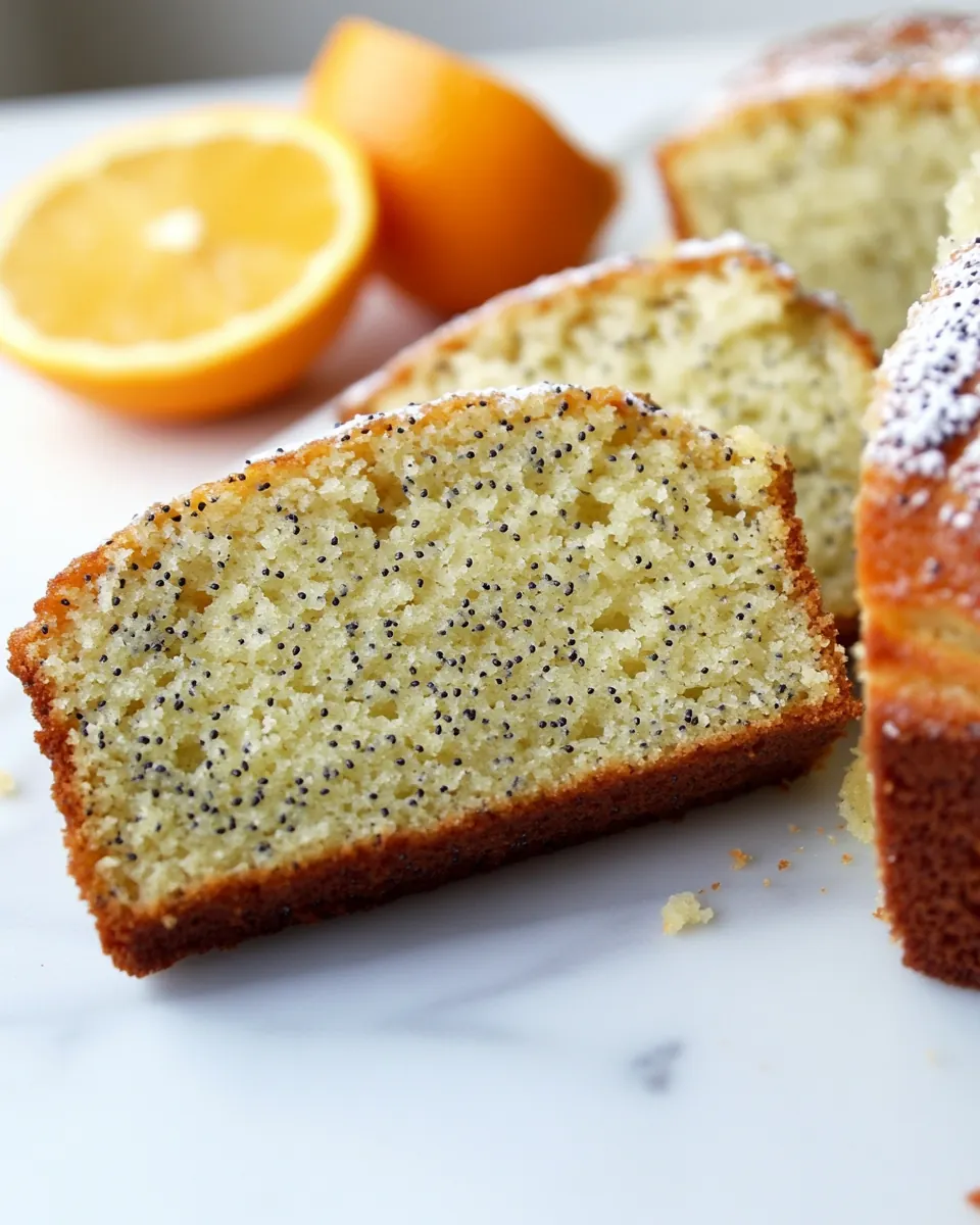 Greek Yogurt Olive Oil Orange Poppy Seed Pound Cake