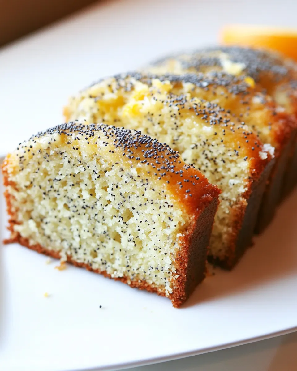 Greek Yogurt Olive Oil Orange Poppy Seed Pound Cake